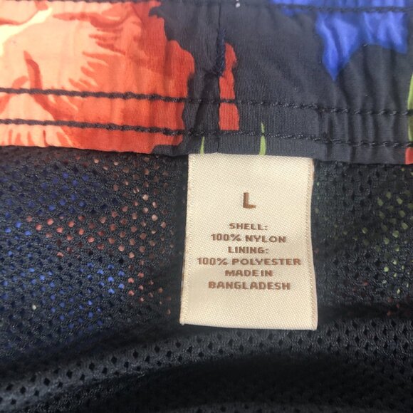 Caribbean Swimwear Black and Floral Men's Swim Trunks Shorts Large - Picture 6 of 9